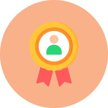 Rozet vektörü düz daire simgesi tasarımı