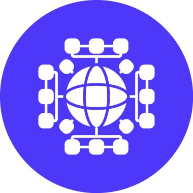 şebeke. Web simgesi basit illüstrasyon