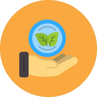 Ekoloji düz vektör simgesi