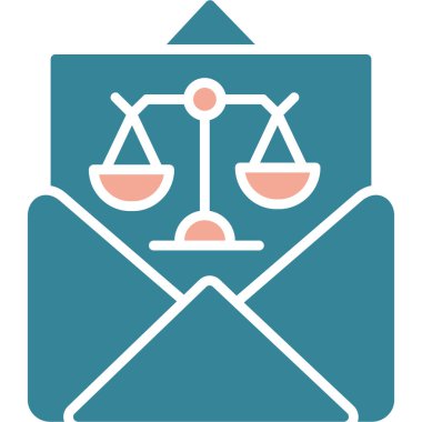 Hukuk simgesinin vektör illüstrasyonu