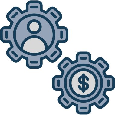 Dişliler. Web simgesi vektör illüstrasyonu