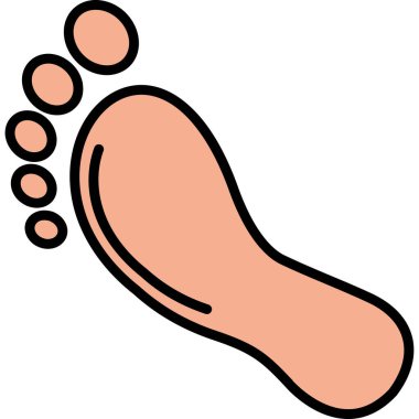 Çizgi film ayak izinin vektör çizimi