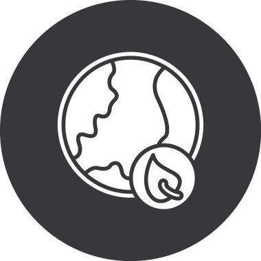 Dünya simgesinin vektör illüstrasyonu