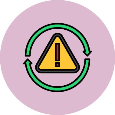 Uyarı simgesinin vektör illüstrasyonu