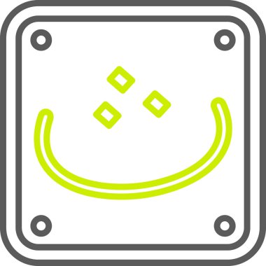 Mutlu gülümseme ikonu, özet tarzı.