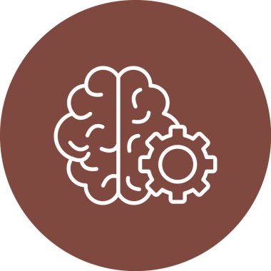 beyin ikonu vektör illüstrasyonu