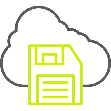 Bulut deposu. Web simgesi