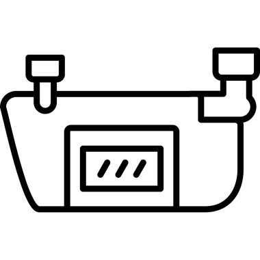 Benzin istasyonu ikonu ana hat vektörü. Benzin istasyonu. Benzin istasyonu