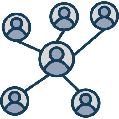 modada izole edilmiş arkaplanda ağ bağlantıları simgesi