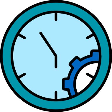 Zaman doldu. Web simgesi basit illüstrasyon