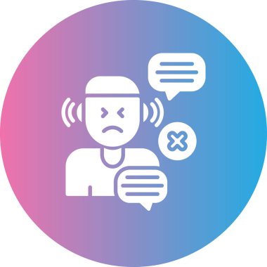 Konuşma baloncuğu olan bir adamın vektör çizimi. Güzel insan yüzü.