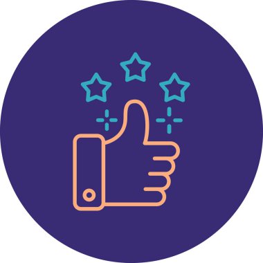 Bir elin vektör illüstrasyonu ve işaret simgesi