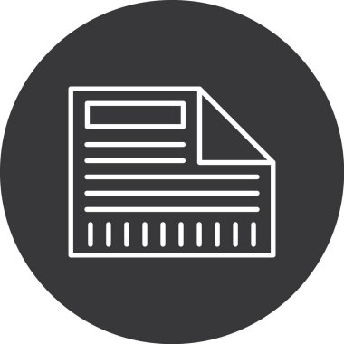 Belge. Web simgesi basit illüstrasyon