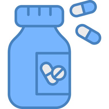 Tıp şişe simge vektör çizim