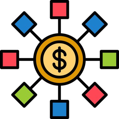 Dolar simgesi vektör illüstrasyonu