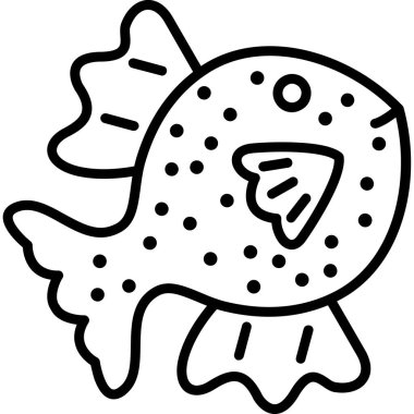 Balık. Web simgesi basit illüstrasyon