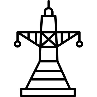 kule ikon vektör illüstrasyonu