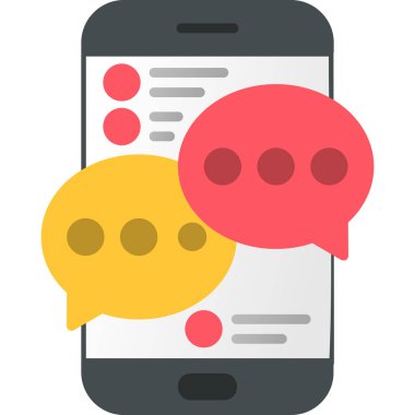 Sohbet ileti simgesi düz biçimli