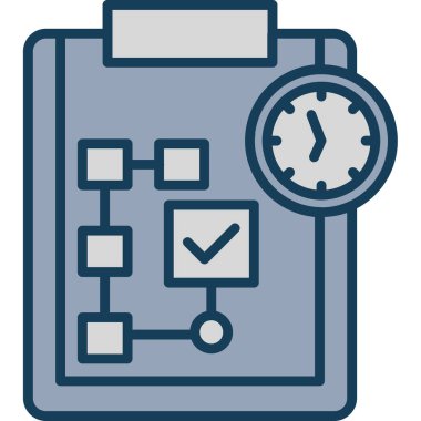 Saat. Web simgesi basit illüstrasyon