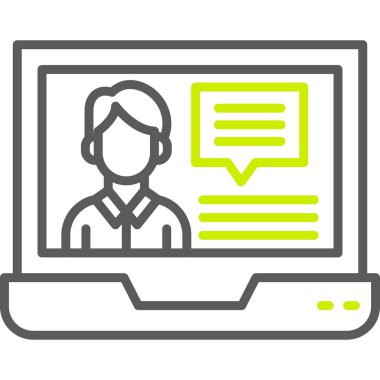 Çevrimiçi konferans. Web simgesi