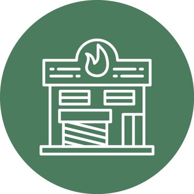 Güç istasyonu simgesinin vektör illüstrasyonu