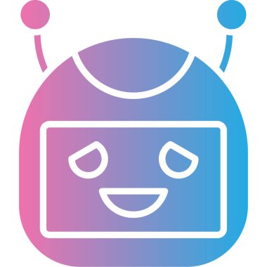 Robot simgesinin vektör illüstrasyonu