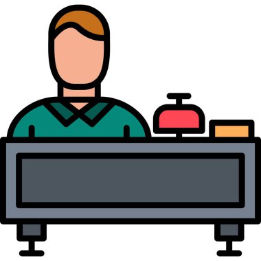 Masa. Web simgesi basit illüstrasyon