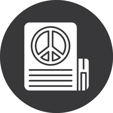 Kitap vektör tasarımı ile barış sembolü