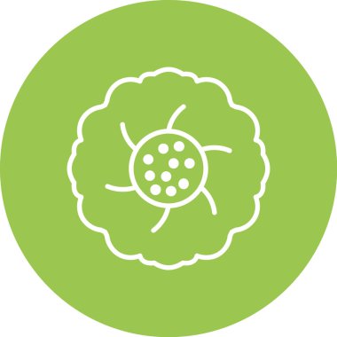 güzel çiçek çizgisi vektör simgesi