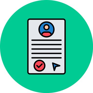 İşaretleme simgesi vektör illüstrasyonunu kontrol et