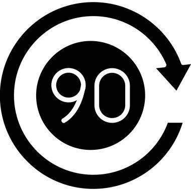 909- 9 daire vektör çizgisi simgesi