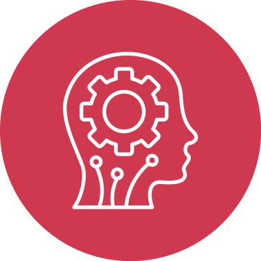 Modern b 'nin vektör illüstrasyonu beynin ikonundan yoksun