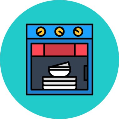 Yemek. Web simgesi basit illüstrasyon