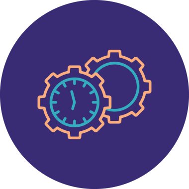 Saat simgesinin vektör illüstrasyonu