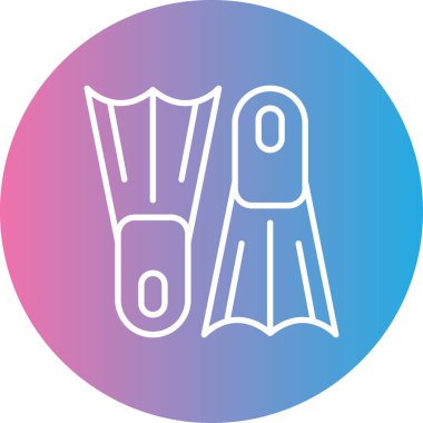 Bir çift ayakkabı simgesinin vektör çizimi