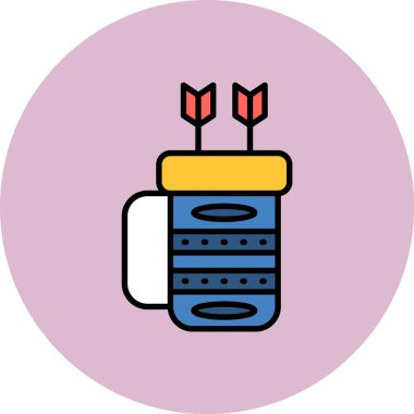 Bir lamba simgesinin vektör illüstrasyonu