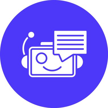 Sohbet simgesi, vektör illüstrasyonu basit tasarım