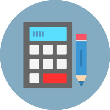 Bir hesap makinesi simgesinin vektör illüstrasyonu