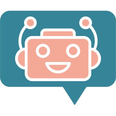 robot. Web simgesi vektör illüstrasyonu