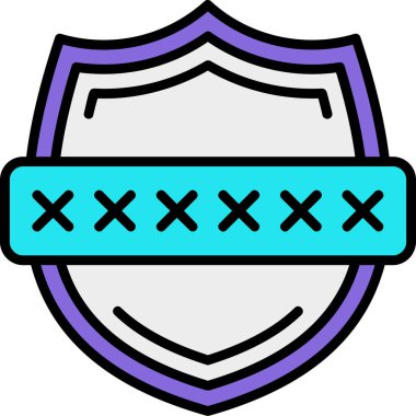 Kalkan. Web simgesi basit illüstrasyon