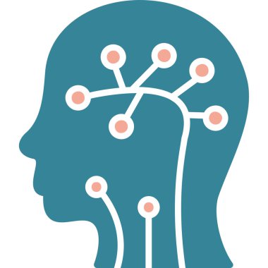 Beyin. Web simgesi basit illüstrasyon