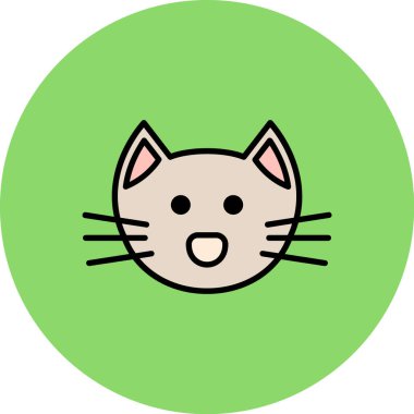 kedi simgesi vektör illüstrasyonu