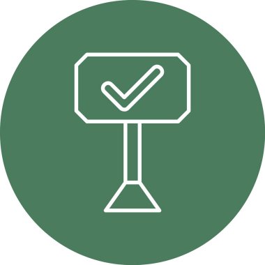 İşaretleme simgesi vektör illüstrasyonunu kontrol et