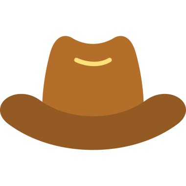 Kovboy şapkası ikon vektör resimleme tasarımını izole etti