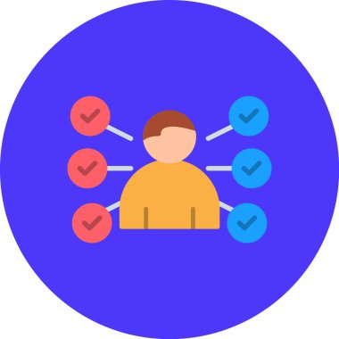 Müşteri gözden geçirme renk ikonu vektör resimleme işareti