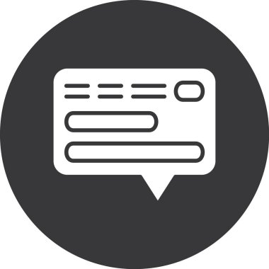 ileti baloncuğu simgesi, vektör illüstrasyonu