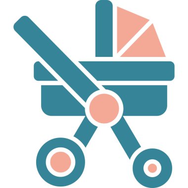 Bebek arabası vektör simgesi