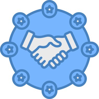 El sıkışma simgesi, vektör illüstrasyonu