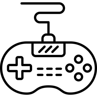 Oyun denetleyici simgesi. Web için denetleyici vektör simgelerinin özet çizimi