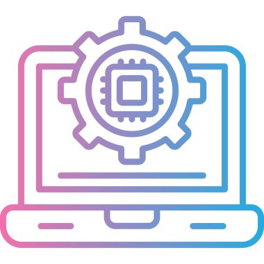 İkincil modern vites simgesinin vektör çizimi